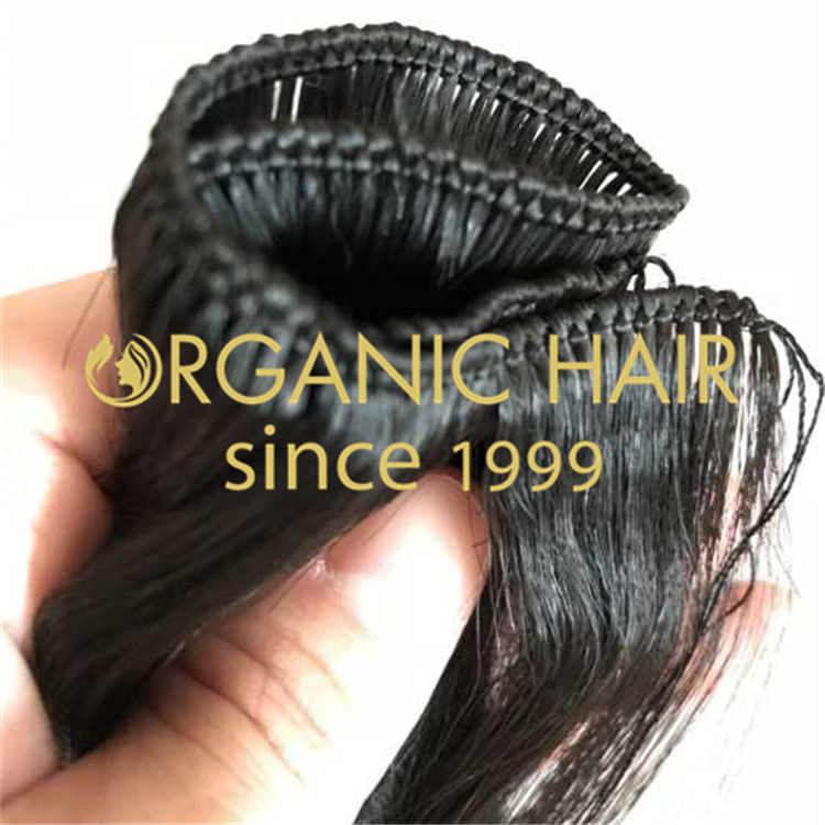 Whloesale no glue100% cuticle intact virgin remy micro thin single hand tied weft A36